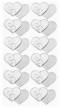 3D Sticker-Creapop-HobbyFun-HF3042-doppelte Herzen mit Ornament-silber/weiß