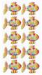 3D Sticker-Creapop-HobbyFun-HF3043-Fische I -orange/weiß/regenbogen