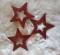 3er Set * Sisal-Sterne * Nr.03 - 15cm * rotbraun *
