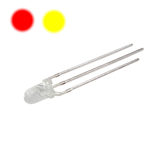 10 Dou Color LEDs 3mm diffus rot gelb LED 3-polig Bi 
