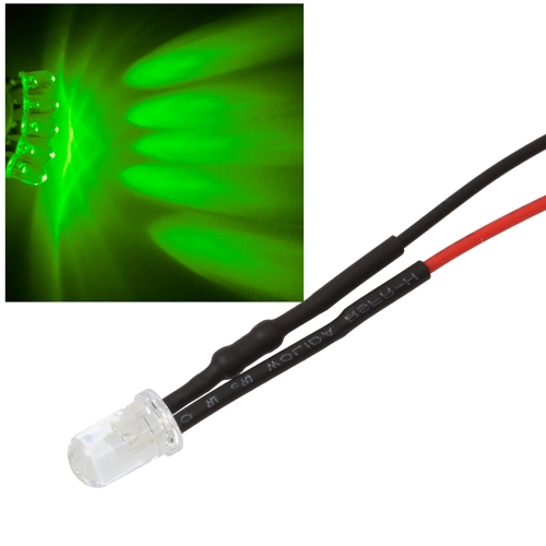 10X 5mm Leds Licht mit 25cm Kabel 12 Volt DC Led Fertig Verkabelt 12 V Cable 