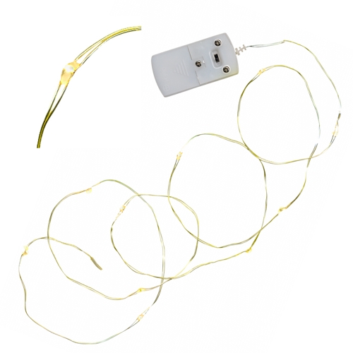 LED Lichterkette "string" 12 SMDs am Draht batteriebetrieben Batterie-Betrieb 