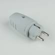 Schutzkontakt Gummi-Stecker lichtgrau IP44 230V Spritzwassergesch&uuml;tzt Au&szlig;en Outdoor Made in Germany