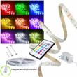 2,5m RGB Led Stripe Komplett-SET 230V mit INTEGRIERTEM Mini-Controller HEITRONIC 38225