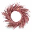   Lichter-Kranz aus Kunst-Pampasgras bordeaux 45cm 40 Led mit Timer Deko Boho Style Batteriebetrieb