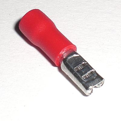 20 Kabelschuhe Flachsteckhülsen rot 2,8 x 0,5mm für 0,5-1,5mm² Kabelschuh Buchse 
